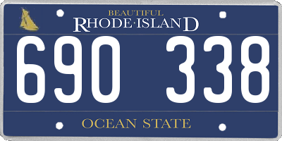 RI license plate 690338