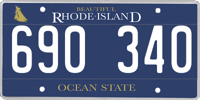 RI license plate 690340