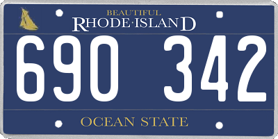 RI license plate 690342