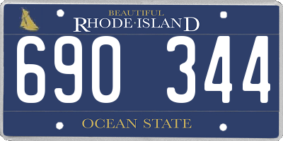 RI license plate 690344
