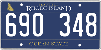 RI license plate 690348