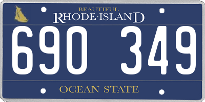 RI license plate 690349