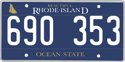 RI license plate 690353