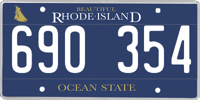 RI license plate 690354