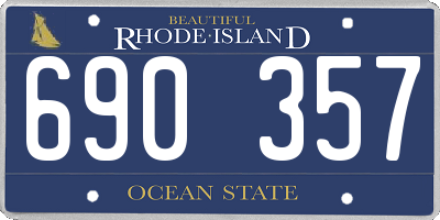 RI license plate 690357