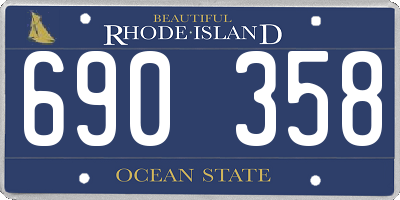 RI license plate 690358