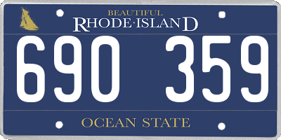 RI license plate 690359