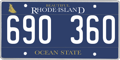 RI license plate 690360
