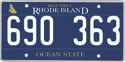 RI license plate 690363