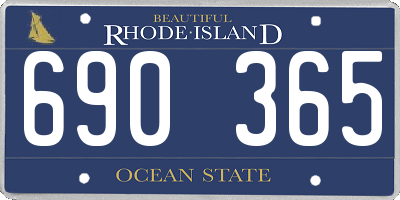 RI license plate 690365