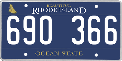 RI license plate 690366