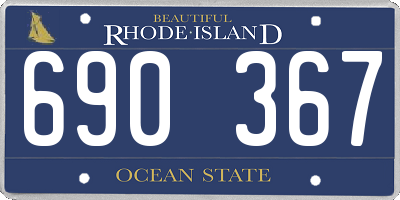 RI license plate 690367