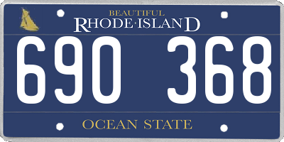 RI license plate 690368