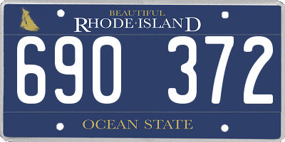 RI license plate 690372