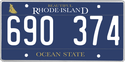 RI license plate 690374
