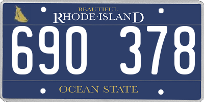 RI license plate 690378