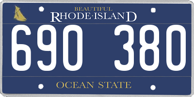 RI license plate 690380