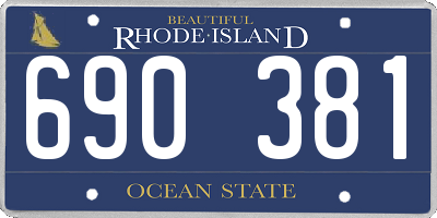 RI license plate 690381