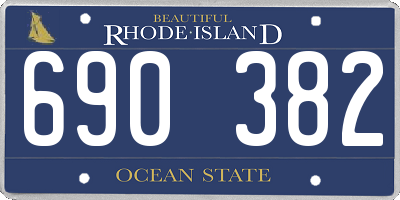 RI license plate 690382