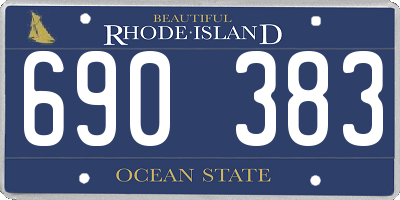 RI license plate 690383