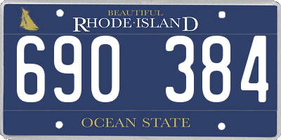 RI license plate 690384