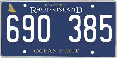 RI license plate 690385