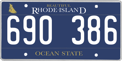 RI license plate 690386