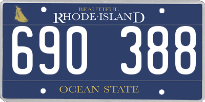 RI license plate 690388