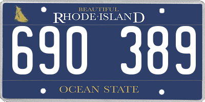 RI license plate 690389