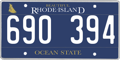RI license plate 690394