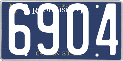 RI license plate 6904