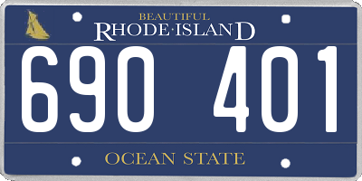 RI license plate 690401