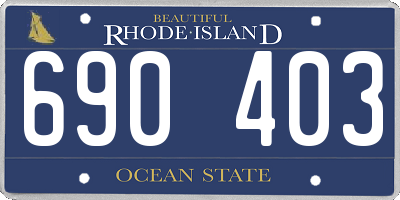 RI license plate 690403