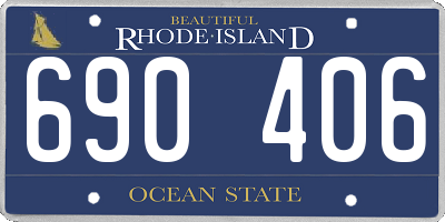 RI license plate 690406