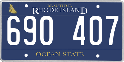 RI license plate 690407