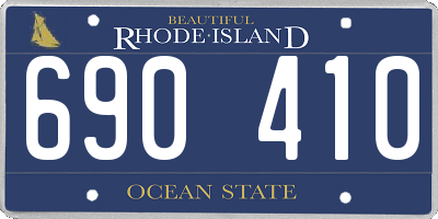 RI license plate 690410