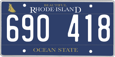 RI license plate 690418