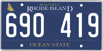 RI license plate 690419