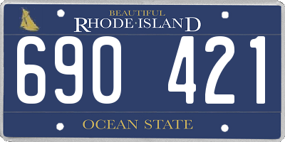 RI license plate 690421