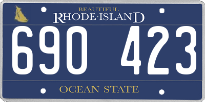 RI license plate 690423