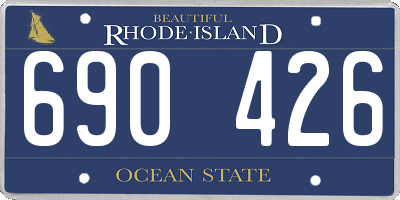 RI license plate 690426