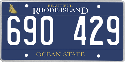 RI license plate 690429
