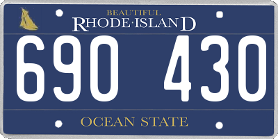 RI license plate 690430