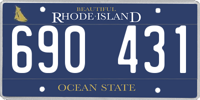 RI license plate 690431