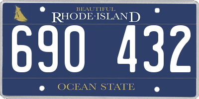 RI license plate 690432