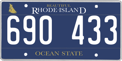 RI license plate 690433