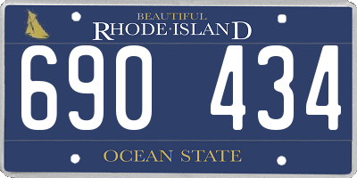 RI license plate 690434