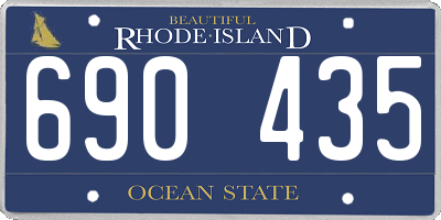 RI license plate 690435