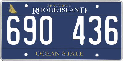 RI license plate 690436