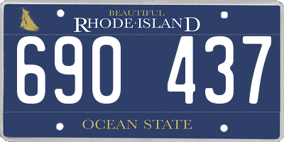 RI license plate 690437